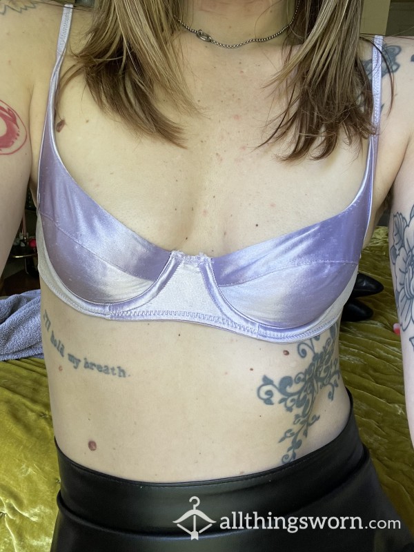 VS Lavender Satin Bra