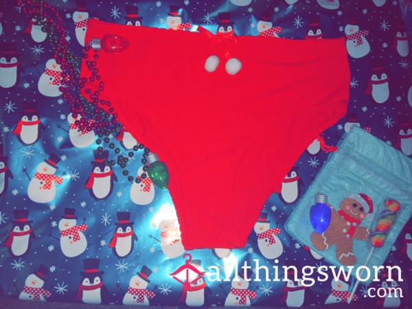 Vs Ms.Claus S**y Red Cheeky Panties