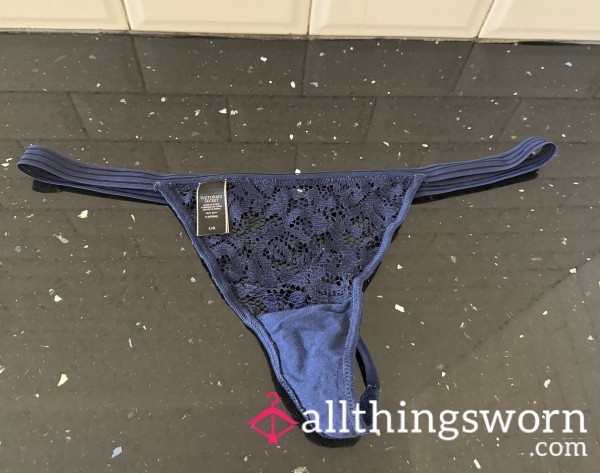 VS Navy Blue TINY G-String Size L