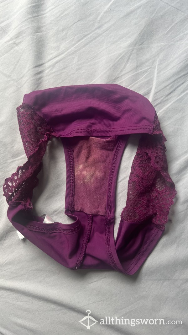 VERY OLD VICTORIAS SECRET BURGUNDY PANTIES