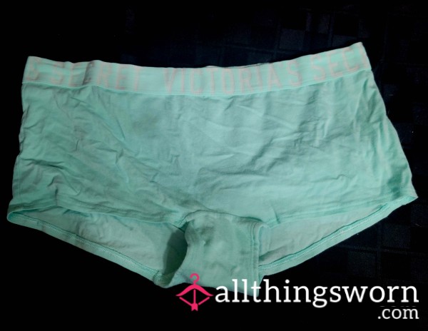 VS Pastel Teal Cotton Shortie Panties XL – Well Loved – Cotton Gusset – US Shipping Included