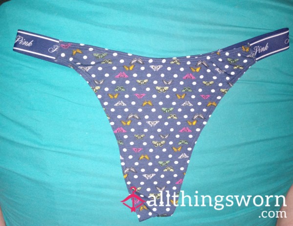 Vs Pink Blue  Bu*terfly Thongs