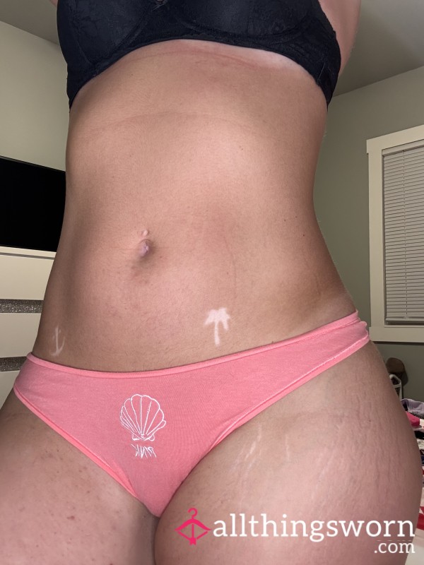 VS Pink Cotton Thong Panty