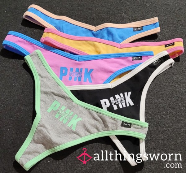 VS Pink Cotton Thongs