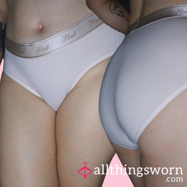 VS PINK Cream Color Cotton Fullbacks