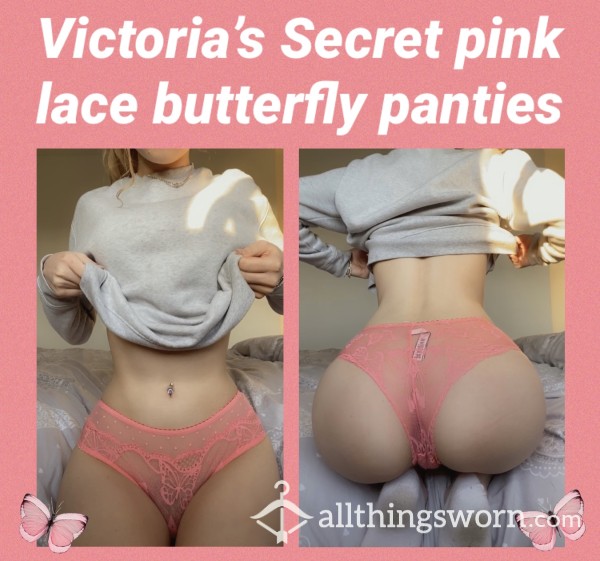 VS Pink Lace Bu*terfly Panties🦋