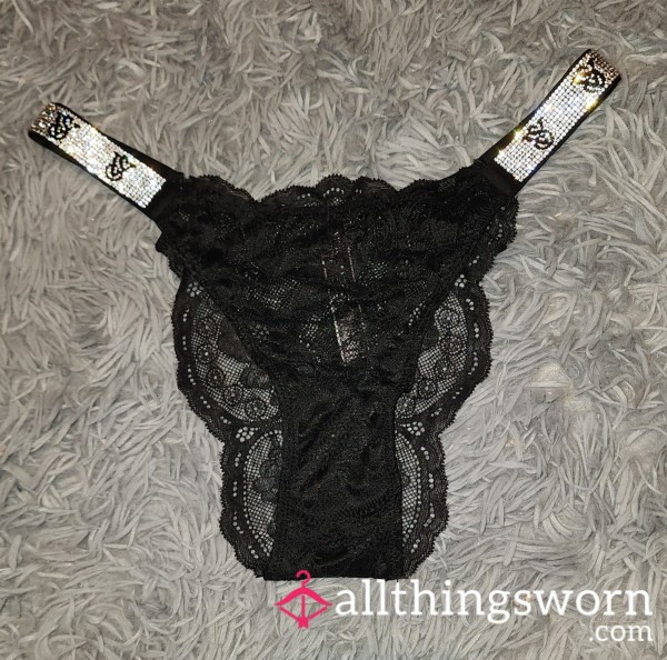 SOLD VS Shine Strap Lace Brazilian Panty