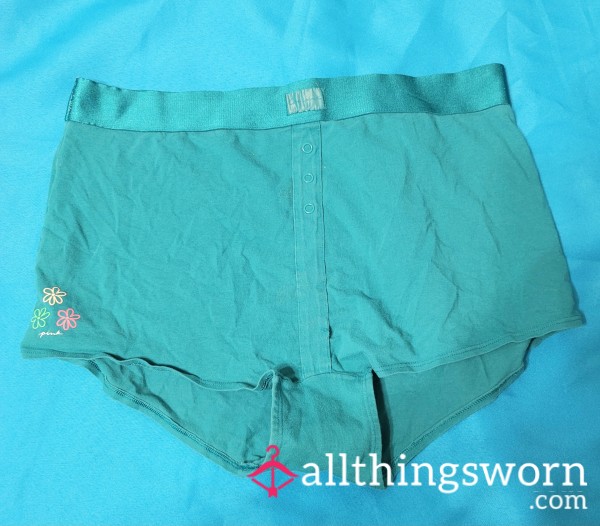 VS Teal Blue Cotton Full Back Brief Panties Size XL – Includes Free US Shipping