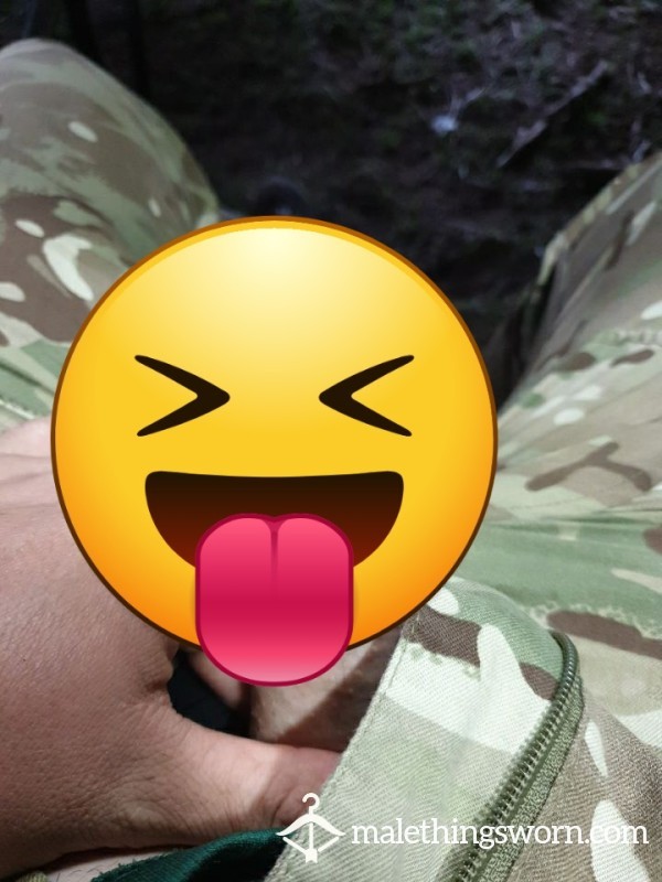 Wank And C*mming In Military Uniform.