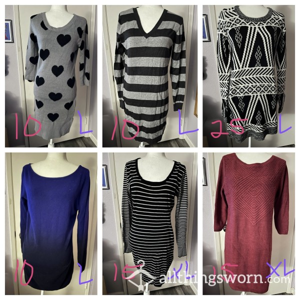 Warm Long Sleeve Dresses/ $10-$25 Size L-XL