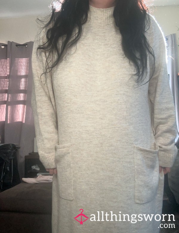 Warm Long Sweater Dress So Warm And Soft Xl