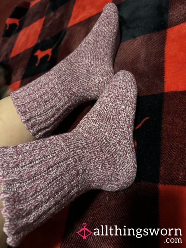 Warm Purple Winter Socks