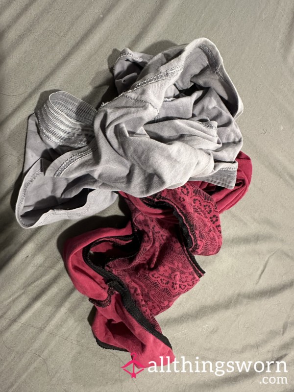 Washing Pile, Hamper Panties / Knickers, Full Brief, Old Worn Pairs, Needs Loving Home.