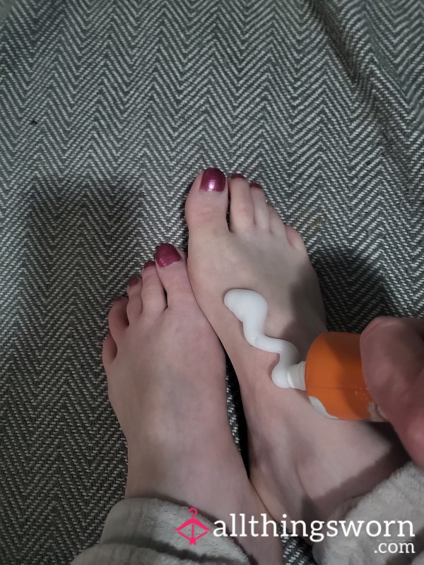 Watch Me Cream My Pretty Feet