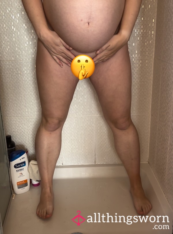 Watch Me P** 🍋 In The Shower @ 38 Weeks Pregnant 🤰🏻