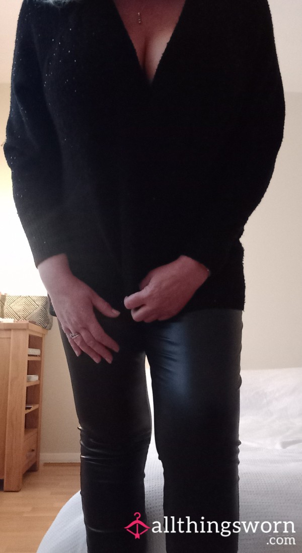 Watch Me Undress Out Of My Tight Leather Leggins