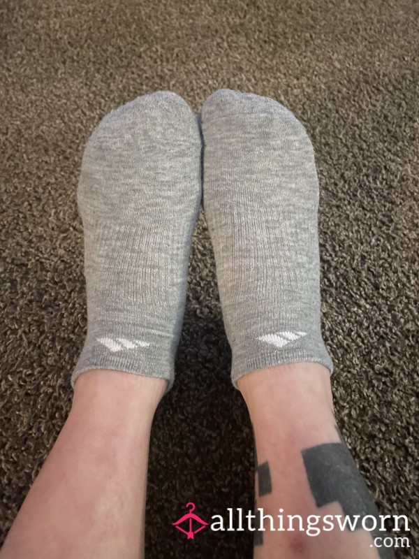 Smelly Week Worn Gray Adidas Socks