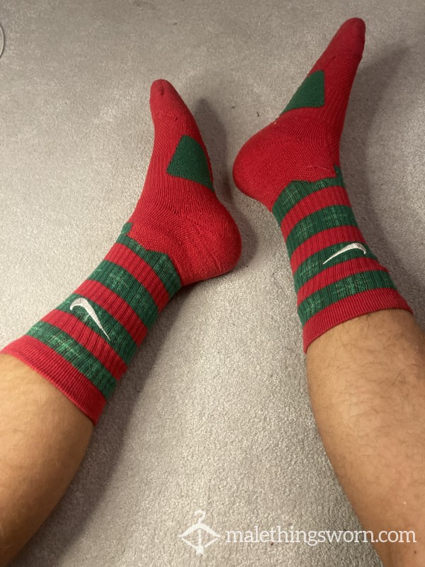 Week Worn Nike Christmas Socks