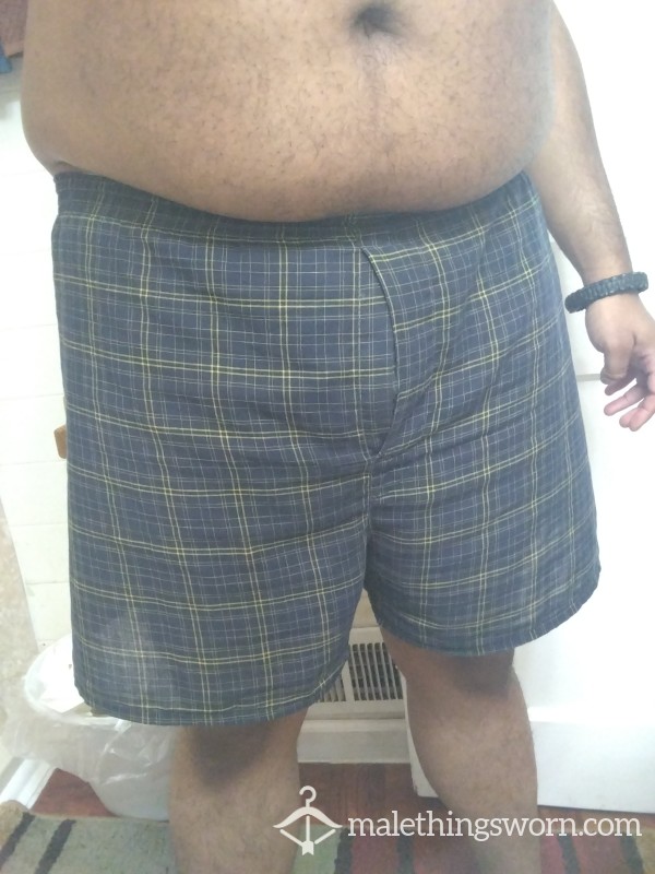 Week Worn Plaid Boxers