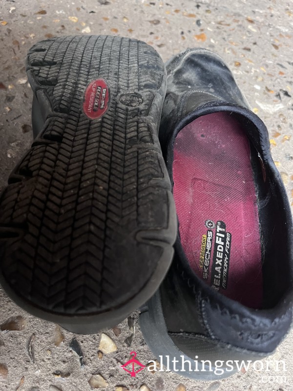 Well Loved And Worn Sketchers Work Shoes