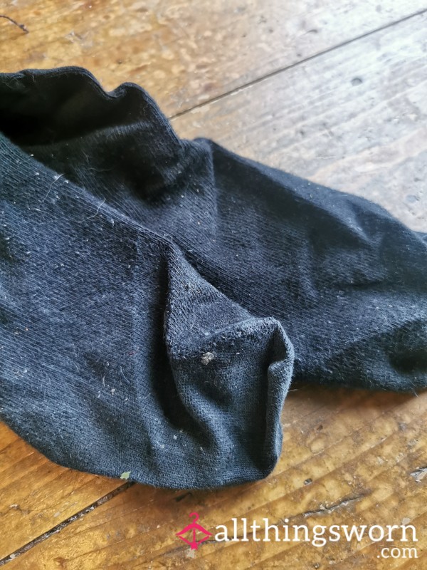 Well-Loved Black Socks – Vintage, One Of A Kind