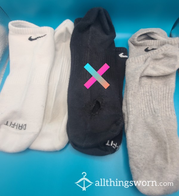 Well Loved Nike Ankle Socks- 2 Colors- Size 13 Feet