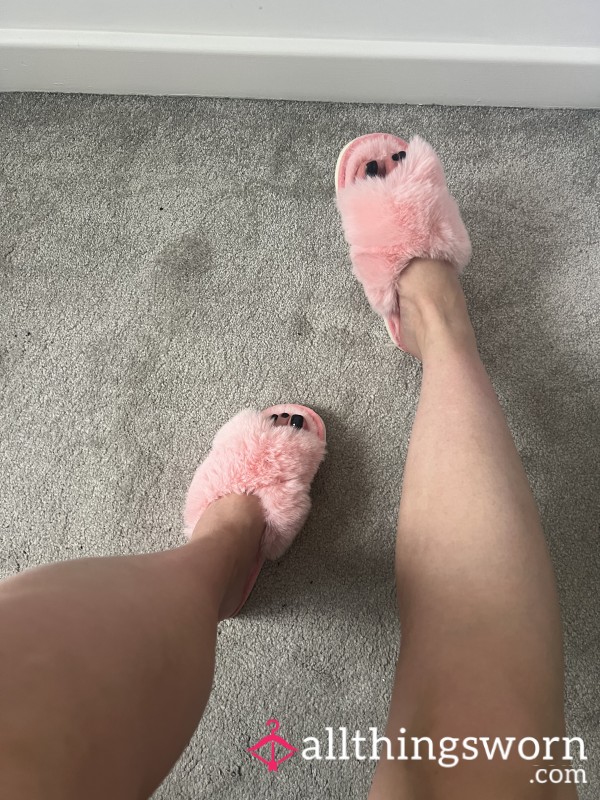 Well Loved Well Used Pink Slippers