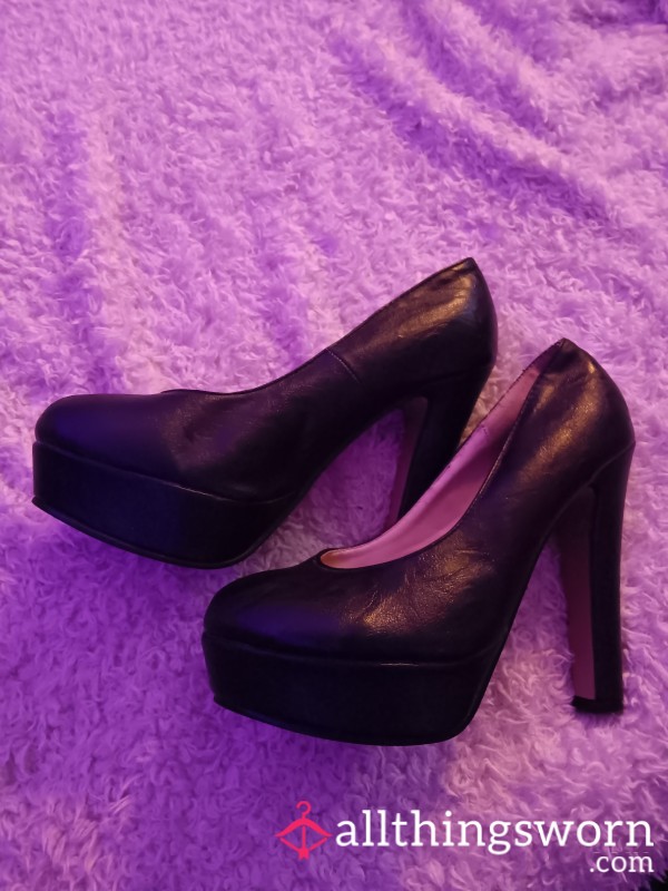 Well Used Black Platform Heels