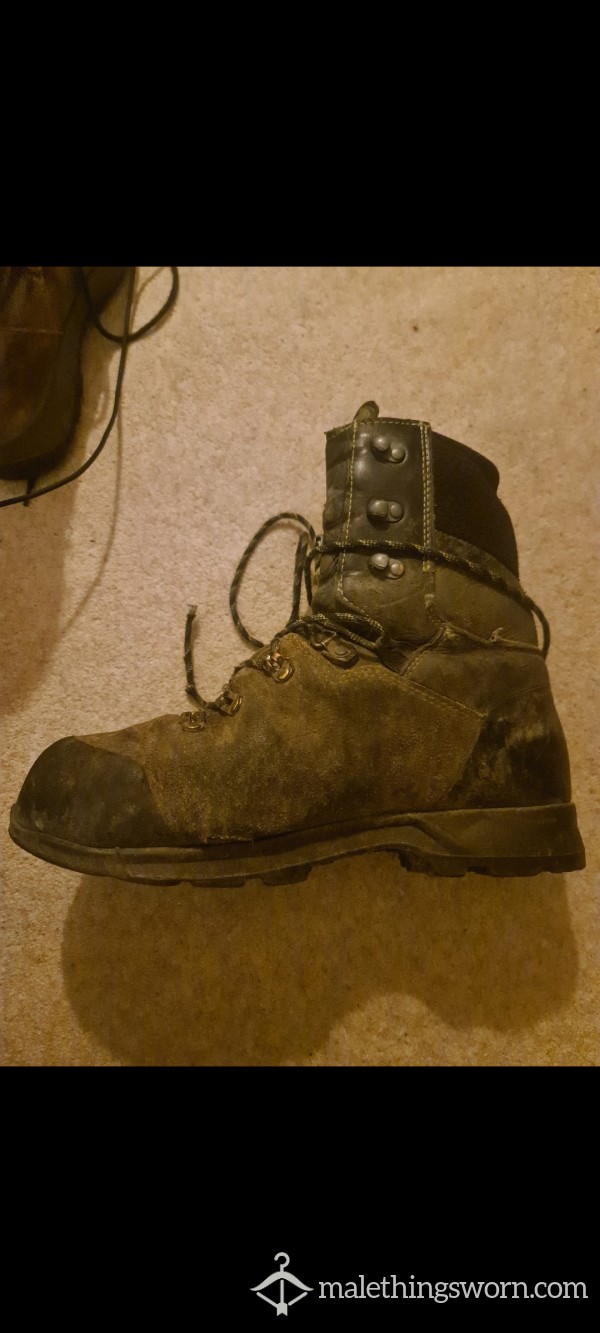 Well Used Chainsaw Boots