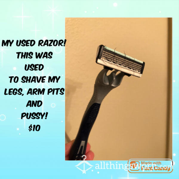 Well Used Self Care Item - Pube Filled Razor - Toilet Or P** Add Ons