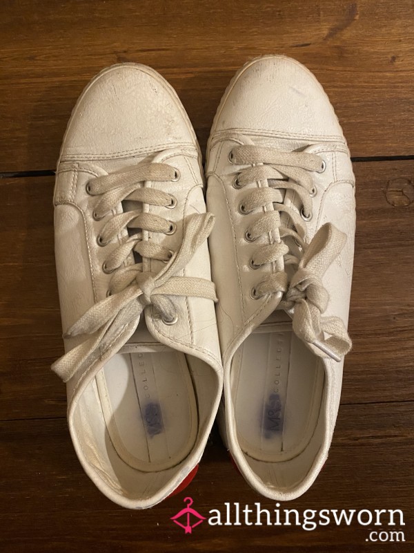 Well-used White Trainers