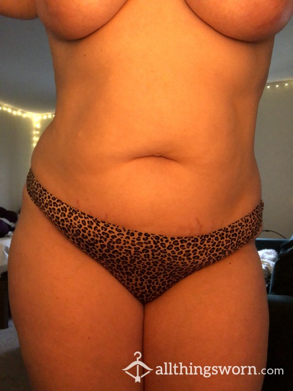 Well-worn Silky Animal Print Thong