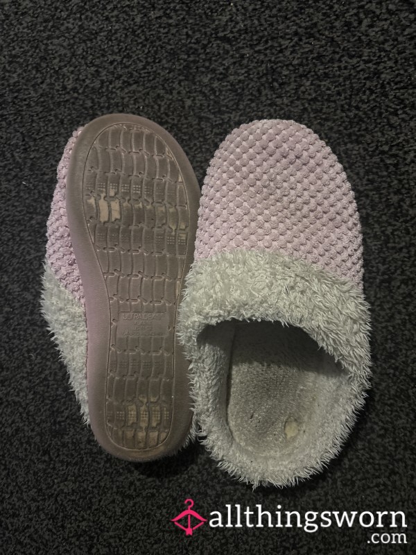 Well Worn 12 Month Old Slippers