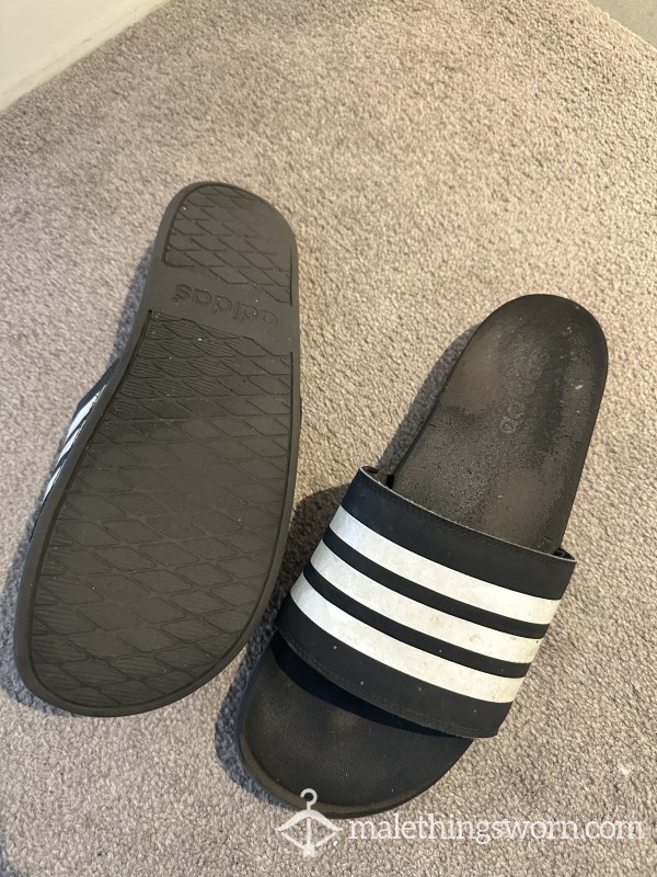 Well Worn Adidas Slides