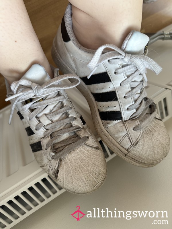 Well-worn Adidas Sneakers