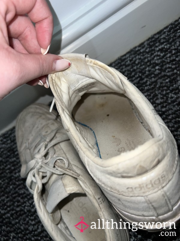 Well Worn Adidas Tennis Trainers