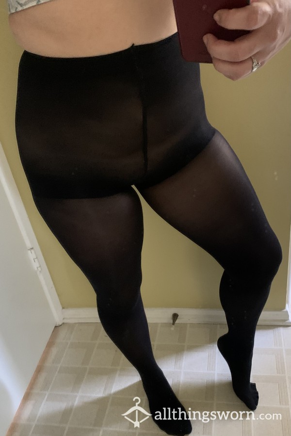 Well Worn Beautiful Black Tights / Pantyhose