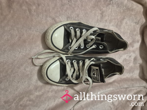 Well Worn Black Converse Sneakers Trainers