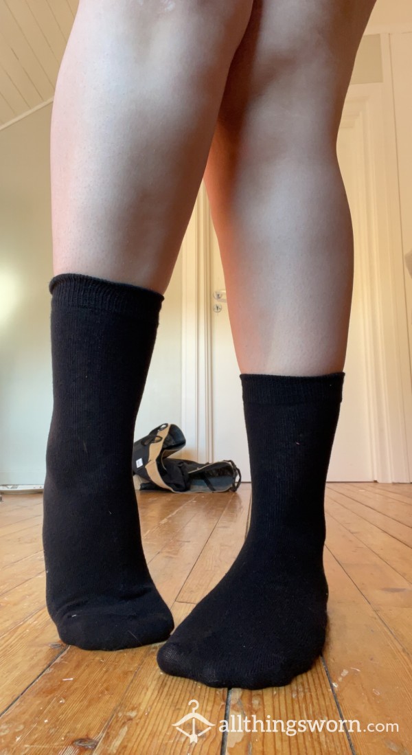 Well Worn Black High Socks