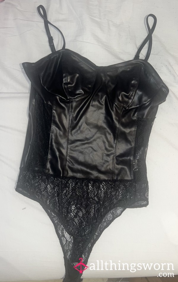 Well Worn Black Mesh Bodysuit