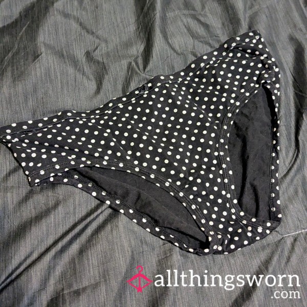 Well Worn Black Polka Dot