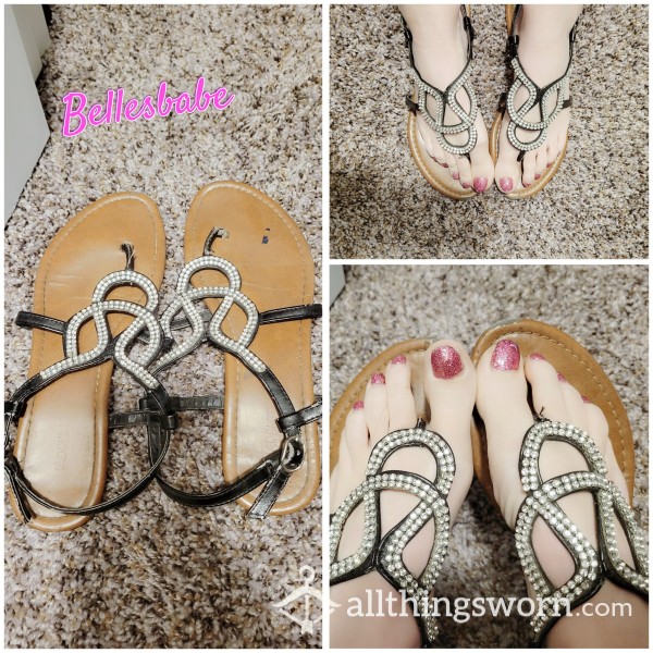 Well Worn Black Sandals