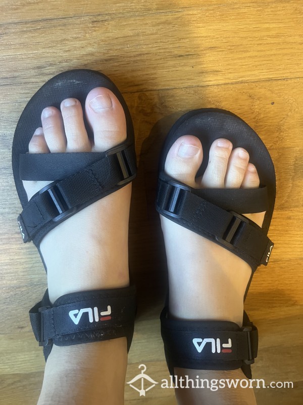 Well Worn Black Sandals