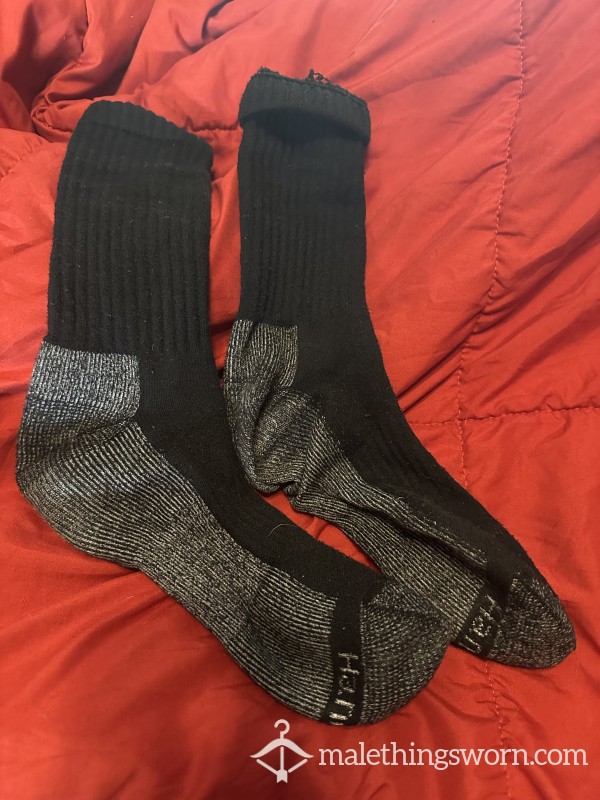 Well Worn Black Socks