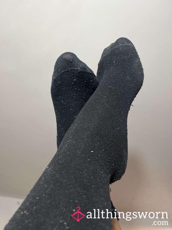 👣 Well Worn Black Socks - Todays Special 👣