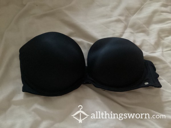 Well Worn Black Strapless Bra