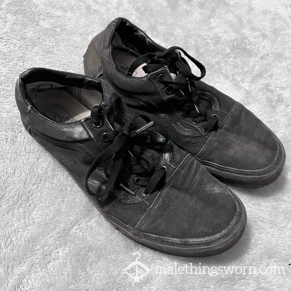 Well Worn Black Vans