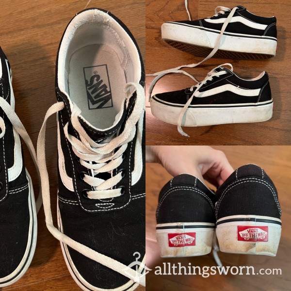 Well Worn Black Vans