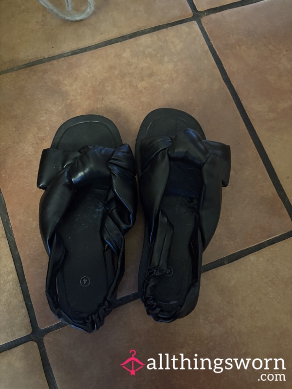 Well Worn Black Wedged Shoes