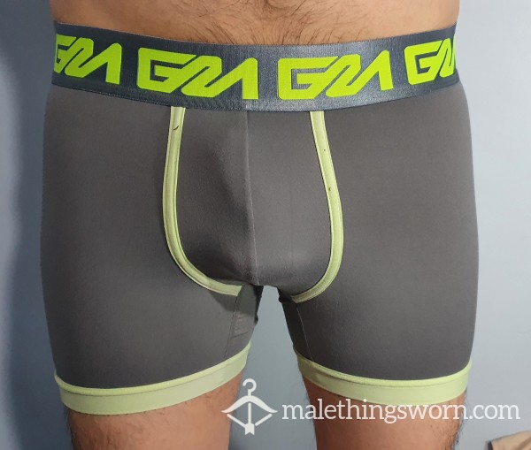 Grey Trunks With Vibrant Trim By Garçon Model